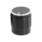 Roba Alüminyum Pot Başlığı 6mm Tırtıklı Mil 6mm Siyah Metal Potansiyometre Rotary Enkoder Ses Voltaj