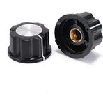 Roba Plastik Pot Başlığı 16MM Siyah Gümüş Rotary Enkoder Ses Kontrol