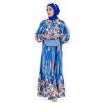 Robalı Bahar Elbise-Mavi
