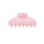 Roberta Lorenz pembe simli desenli 10 cm Kemik Mandal Toka – Büyük Boy, Kaymaz, Güçlü Tutuş