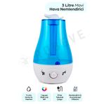 ROBEVE 3 Litre Ultrasonik Buhar Makinesi Hava Nemlendirici Buhar Makinesi Ayarlanabilir Sprey Çıkışı