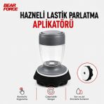 Robeve Bear Force Hazneli Lastik Parlatma Aplikatörü 80 ml | Süngerli Lastik Parlatıcı Uygulama Aparatı | Hazneli Lastik Süngeri | Lastik, Plastik ve Kauçuk Yüzey Bakım Aplikatörü - Siyah
