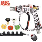 Robeve Bear Force Pop-Art Tasarım Araç Yıkama Tabancası 5li Nozzle Set ve Kemer Klipsli Ile Birlikte Profesyonel Pop-Art Tasarım Oto Yıkama Tabancası - Lavor ile Uyumlu - Çok Renkli
