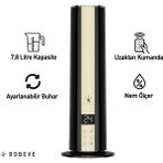 Robeve Rbh-04 Hava Nemlendirici Buhar Makinesi 7,6 Litre Hava Nemlendirici Buhar Makinesi Aroma Difüzörü Otomatik Oda Nemlendirici Nem Ölçerli Nem Ayarlı Uzaktan Kumandalı Hava Nemlendirici Buhar - Siyah