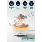 ROBEVE UFO Yağmur Damlası Aroma Difüzörü Hava Nemlendirici Buhar Makinesi Renkli Işıklı Zamanlayıcı