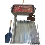 Robin Akyıl 26 Parça Mangal Seti Adana Kebap Şişi Kıyma Şişi Ciğer Tavuk Kuşbaşı Maşa Şiş Kutusu Yelpaze Maşa - 50 cm