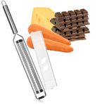 Robin Goods® mutfak rendesi - paslanmaz çelikten hindistan cevizi ve çig sebze rendesi - yüksek kaliteli zester - mutfak yardimi ince rende (1 adet - düz rende - ince)