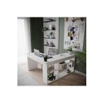 Robin Home Boston Kitaplık Raflı Çalışma Masası L Masa Ofis Masası