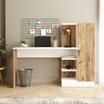 Robin Home Çocuk Genç Kitaplıklı Çalışma Masası Çam Beyaz - 152 cm