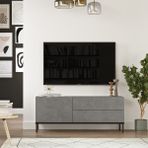 Robin Home Diego Tv Ünitesi Tv Sehpası Metal Ayaklı 120cm Beton-siyah Dg5-rl