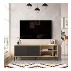 Robin Home Diego Tv Ünitesi Tv Sehpası Metal Ayaklı 140CM Keçe-Siyah Dg8-Kl