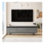 Robin Home Diego Tv Ünitesi Tv Sehpası Metal Ayaklı 160cm Beton-siyah Dg1-rl