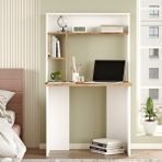 Robin Home Genç Çocuk Kitaplıklı Çalışma Masası - 90 X 51 X 148 - Beyaz
