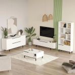 Robin Home Lidya Tv Ünitesi Orta Sehpa Konsol Kitaplık 4'lü Set Beyaz