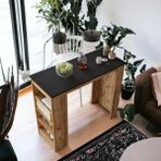 Robin Home Siyah-Çam Mutfak Masası Klasik Tasarım Suntalam Malzeme 120 Cm Genişlik 101 Cm Yükseklik