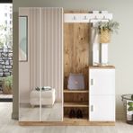 Robin Home Sofia Aynalı Vestiyer Portmanto Ayakkabılık Beyaz 180 cm x 147 cm - Renkli