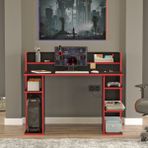 Robin Home Titan Oyuncu Masası Gaming Çalışma Masası Siyah-Kırmızı - 120