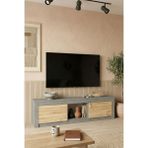 Robin Home Tv Ünitesi Tv Sehpası 160CM Keçe-Beton DG12 - Gri
