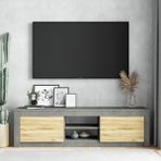 Robin Home Tv Ünitesi Tv Sehpası 160CM Keçe-Beton DG12 - Gri