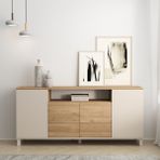 Robin Home Urban Konsol 4 Kapaklı 2 Çekmeceli Ahşap Ayaklı 180CM Kumsal-Sepet - Bej