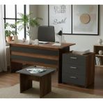 Robin Home Verona Abc Ofis Büro Masa Takımı Ofis Masası + Keson + Ofis Sehpası - 702 Kahverengi
