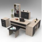 Robin Home Verona ABCDEF Ofis Büro Masa Takımı Meşe-Siyah