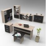 Robin Home Verona ABCDEFG Ofis Büro Masa Takımı Meşe-Siyah
