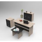 Robin Home Verona ABCE Ofis Büro Masa Takımı Meşe-Siyah