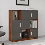 Robin Home Verona G Ofis Klasör Dolabı Kitaplık Barok-Gri Abanoz