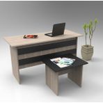 Robin Home Verona Ofis Büro Masa Takımı Ofis Masası Sehpa - Y: 74 cm D: 60 cm G: 140 cm - Siyah