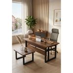 Robin Home Vivaldi Ofis Büro Masa Takımı Masa + Sehpa + Keson Barok