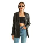 ROBİN Kadın Oversize Ceket, Siyah, 38 Beden