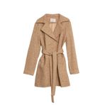 ROBİN Kadın Oversize Uzun Kaban, Camel, 36 Beden