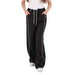 ROBİN Kadın Yüksek Bel Wide Leg Pantolon, Siyah, 36