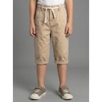 Robin Kids Erkek Çocuk Krem Gabardin Lastikli Kapri Pantolon - 10 - 11 Yaş