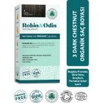 Robin & Odin Organik Amonyaksız Kalıcı Saç Boyası 3 Dark Chestnut / Koyu Kestane
