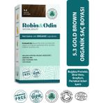 Robin & Odin Organik Amonyaksız Vegan Kalıcı Saç Boyası 5.3 Gold Brown/Altın Yansımalı Kahve