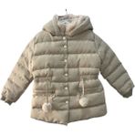Robin Ponponlu Kız Mont - 6 - 7 Yaş - Krem