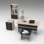 Robinhome Robin Home Verona Abcd Ofis Büro Masa Takımı Meşe-Siyah
