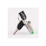 Robiz 12MM Metal 2 Pin Anahtar Kontrollü Buton Panel Montaj On Off 1A Ac 250V Güvenlik Kilit Elektronik