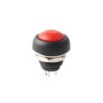 ROBİZ 12mm PBS-33B 2 Pin Push Buton Kırmızı ON OFF 1A 250V Mini Yuvarlak Su Geçirmez Anahtar