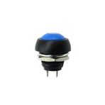 ROBİZ 12mm PBS-33B 2 Pin Push Buton Mavi ON OFF 1A 250V Mini Yuvarlak Su Geçirmez Anahtar