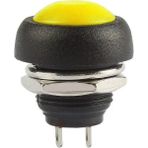 Robiz 12MM PBS-33B 2 Pin Push Buton Sarı On Off 1A 250V Mini Yuvarlak Su Geçirmez Anahtar Momentary Switch