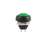 ROBİZ 12mm PBS-33B 2 Pin Push Buton Yeşil ON OFF 1A 250V Mini Yuvarlak Su Geçirmez Anahtar Momentary