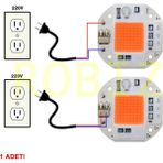 Robiz 220V 50W Bitki Büyütme Ledi Klemensli Tüm Işık Spektrumlu Fide