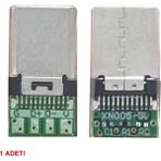 ROBİZ 4 Pin USB 3.1 Smd Lehimlenebilir Padler Konnektör Telefon Şarj Board Usb Erkek Type C to Dip Soket