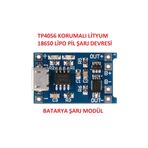 Robiz Korumalı Lityum Pil Şarj Devresi Modülü TP4056 1A 18650 Battery Charger + Protection Microusb