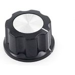 Robiz Plastik Pot Başlığı 16MM Siyah Gümüş Rotary Enkoder Ses Kontrol