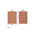ROBİZ Proto 10x24 432 Adet Bakır Delik Prototip Deney Kartı 2.54mm Pertenaks 5x7cm Pertinaks Pcb