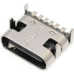 ROBİZ USB 3.1 Cep Telefonu Elektronik Cihaz Usb Port Konnektör Şarj Soketi Dişi Type-C Usb Soket 6 Pin Smd